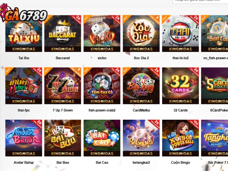 Sảnh game bài GA6789 được yêu thích nhất hiện nay